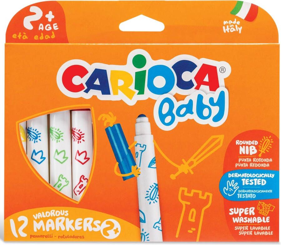 Paagman Carioca viltstifen Baby kartonnen etui met 12 stuks in geassorteerde kleuren