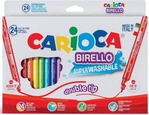 OfficeTown Carioca Viltstift Dubbelpunter Birello Superwashab 24 Stiften