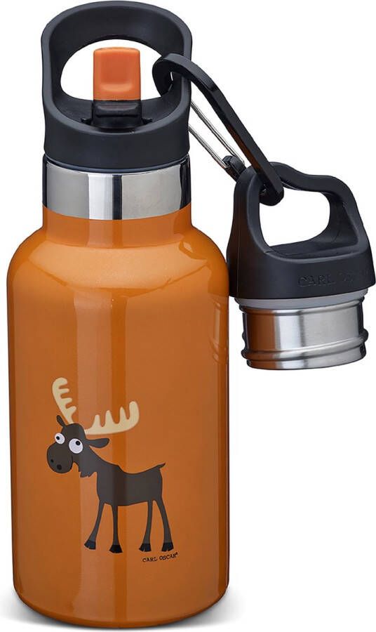 Carl-Oscar TEMPflask Oranje thermosfles met eland 350 ml drinkfles