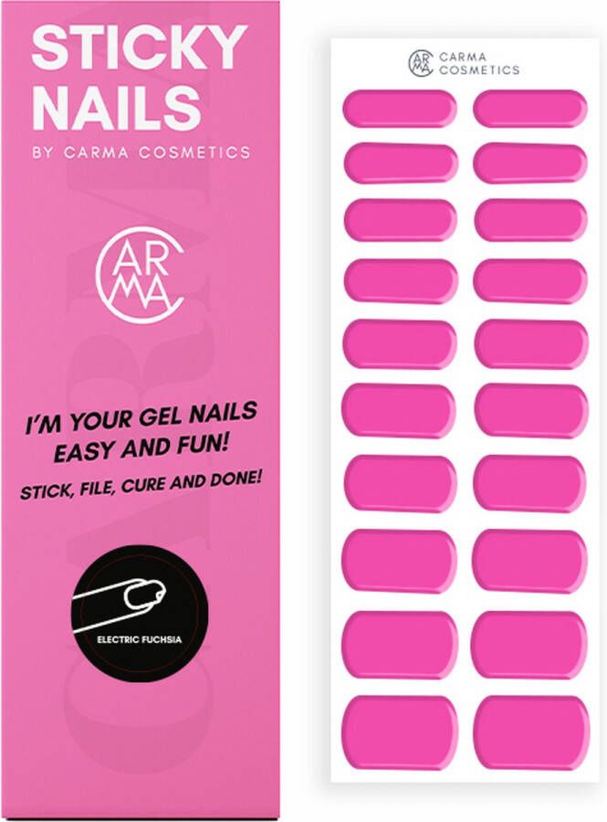 Carma Cosmetics STICKY NAILS Electric Fuchsia (Gelpolish Stickers)