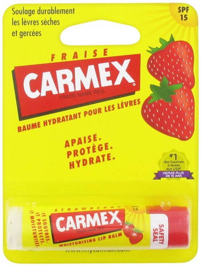 Carmex Aardbei Hydraterende Lippenbalsem SPF15 4 9 ml