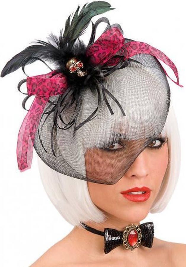 Carnival Toys Haarband Schedel Dames 9 5 Cm Polyester Zwart