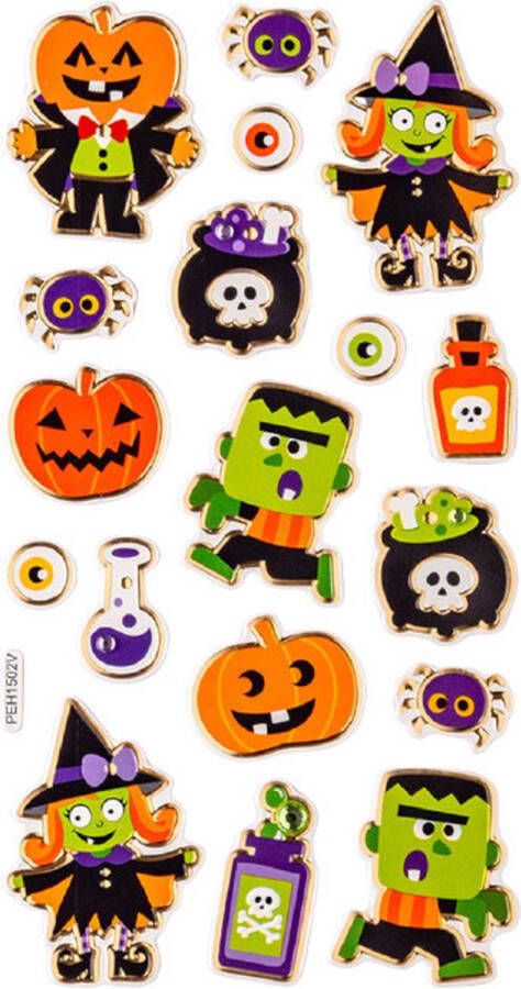 Carnival Toys Stickervel Halloween Metallic Junior 18-delig