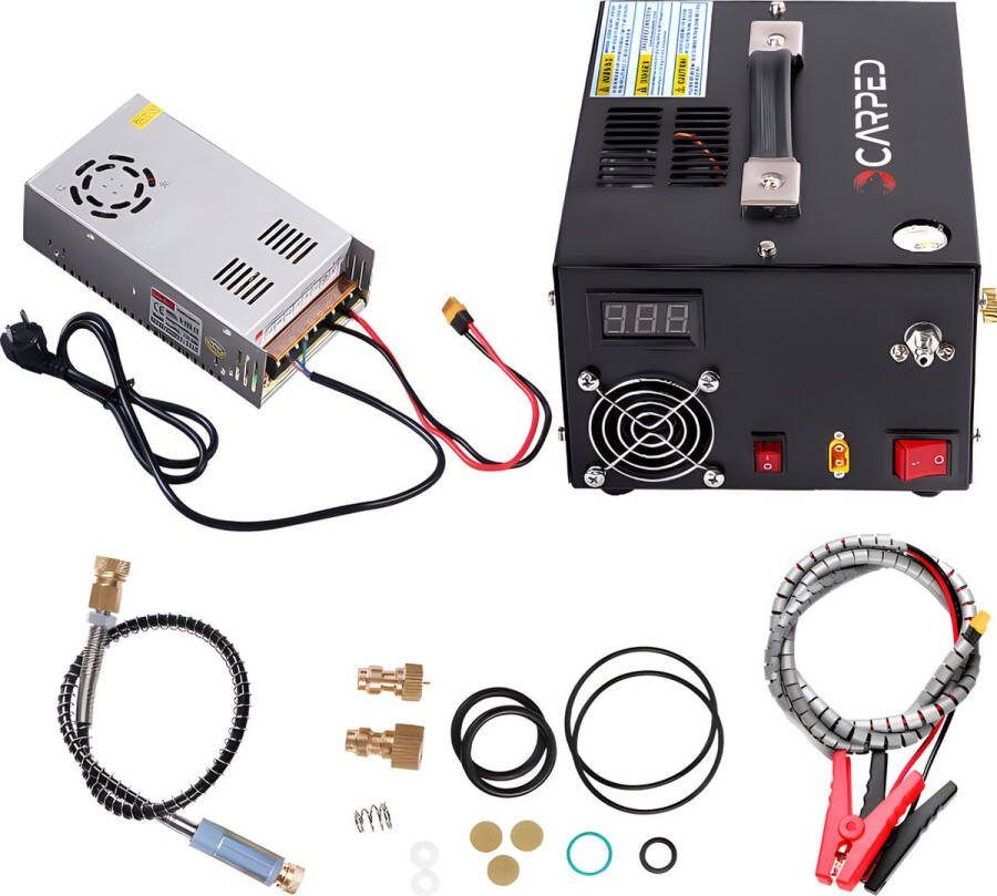 CARPED PCP compressor elektrische pomp 12V 230V tot 300 bar