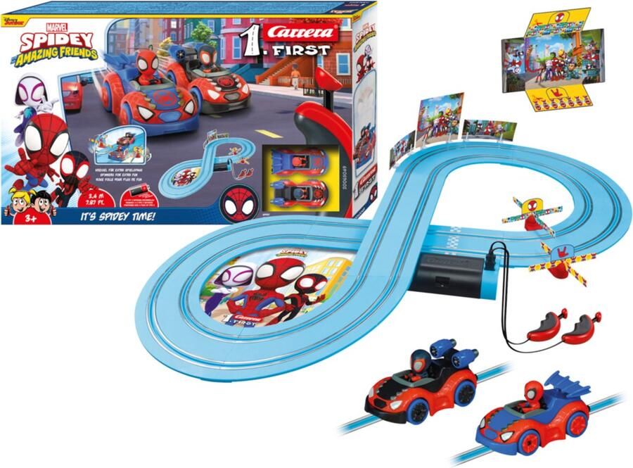 Carrera First Spidey Amazing Friends It's Spidey Time! Spidey vs. Spin Racebaan 2 4m Racebaan