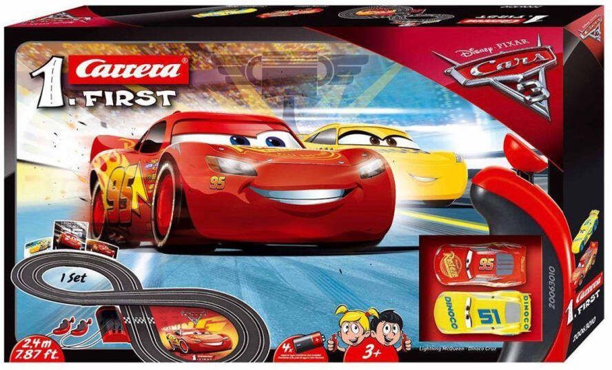 Carrera First Disney·Pixar Cars 3 Bliksem McQueen en Cruz Ramirez Racebaan 2 4 meter