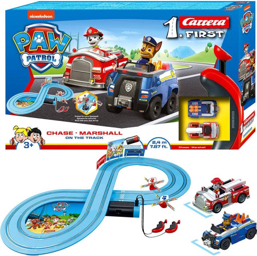 Carrera First PAW Patrol On the Track Racebaan 2 4 m