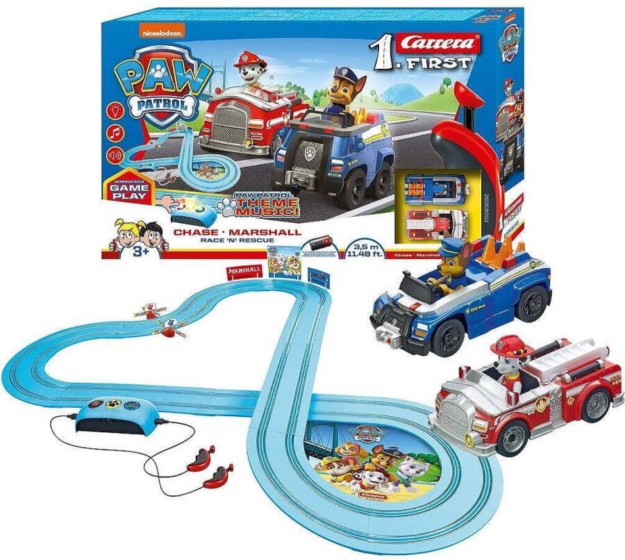 Carrera FIRST PAW Patrol Race N Rescue Chase vs. Marshall Racebaan 3 5m Racebaan