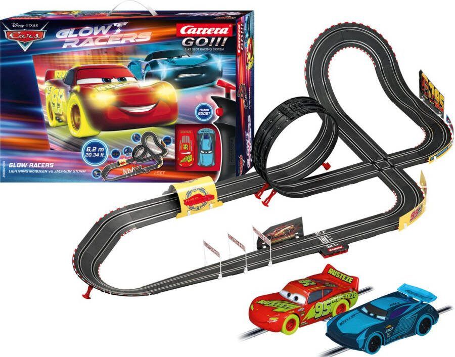 Carrera GO!!! Disney Pixar Cars Glow Racers Racebaan