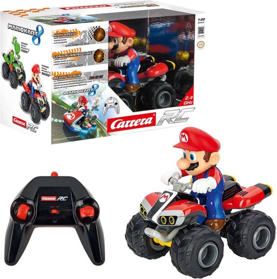 Carrera RC Mario Kart 8 Mario Bestuurbare Quad 2 4GHz 1:20