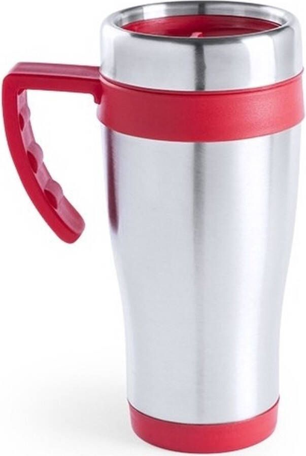 Carson RVS thermosbeker warmhoud koffiebeker rood 500 ml Isoleerbeker Thermosbeker