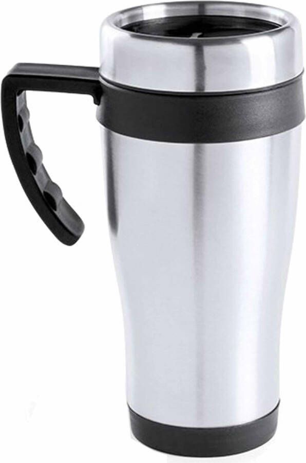 Carson RVS thermosbeker warmhoud koffiebeker zwart 500 ml Isoleerbeker Thermosbeker