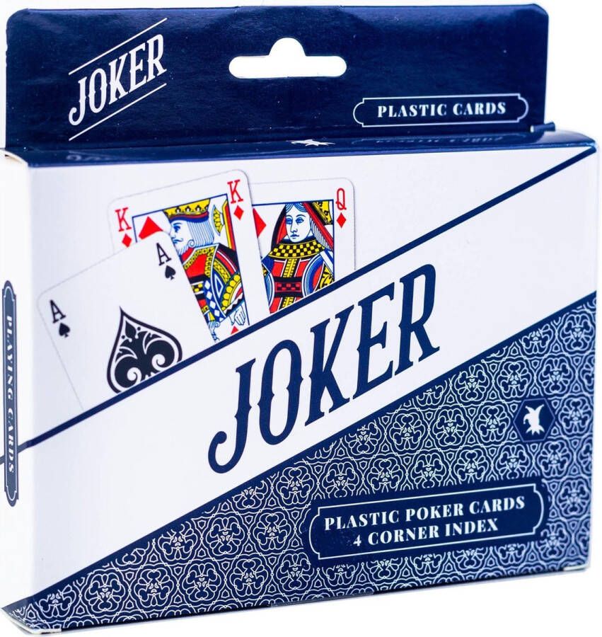 Cartamundi Speelkaarten Joker Rood blauw Plastic Pokerkaarten 4 Corner Index Duopack
