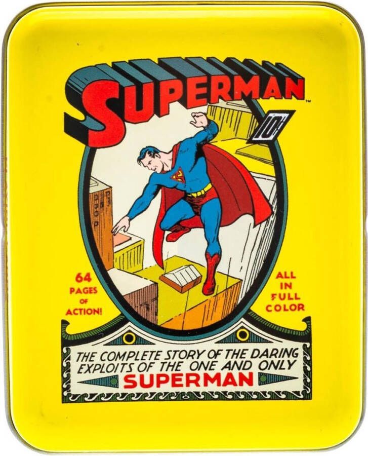 Cartamundi speelkaarten Superman aluminium karton geel rood
