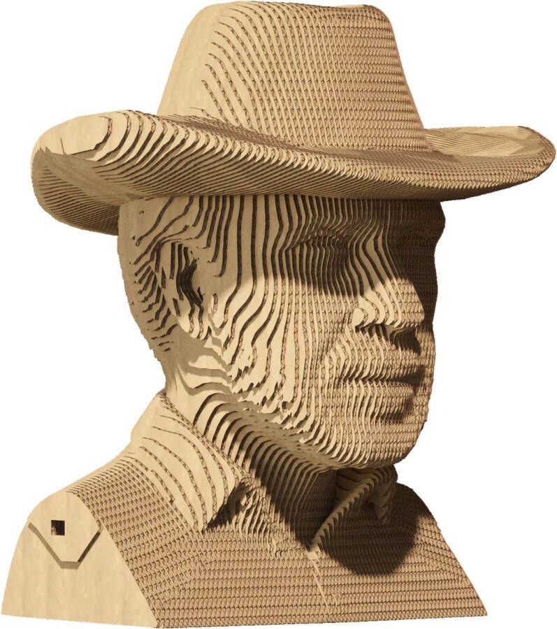 CARTONIC 3D puzzel- Chuck Norris- Speelgoed- Puzzel-DIY- Creatief- Karton- Kinderen en volwassen- 3D- puzzel