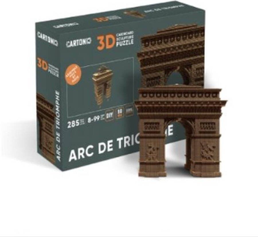 CARTONIC ARC DE TRIOMPHE PARIS- 3D puzzel- Decoratie- cadeau- puzzels- Parijs- gebouwen- kinderen en volwassen- DIY