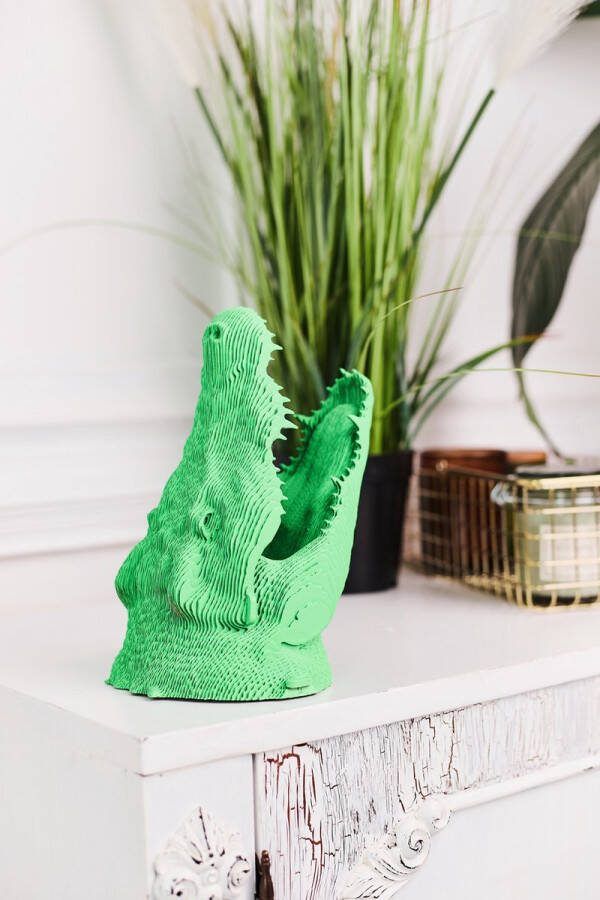 CARTONIC -CROCODILE- 3D PUZZEL- 3D- PUZZEL- KARTON-ECOLOGISCH-DIY-CADEAU-KADO- KINDEREN EN VOLWASSENEN