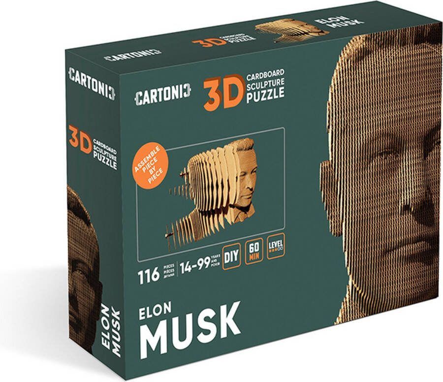 CARTONIC ELON MUSK- 3D puzzel- 3D- kinderen en volwassenen- DIY- Ecologisch