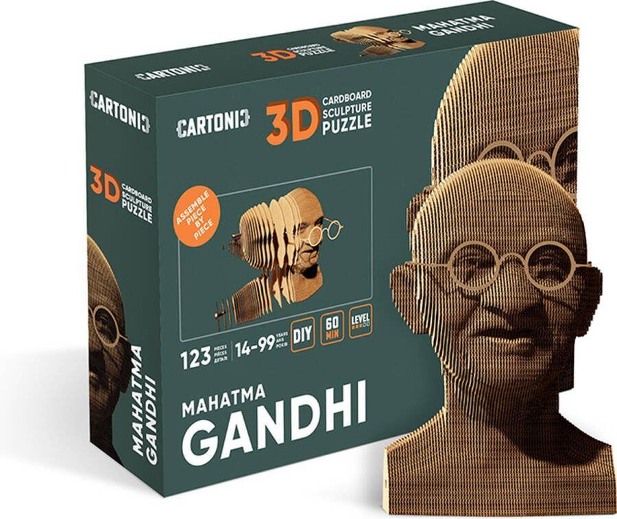 CARTONIC MAHATMA GANDHI- 3D puzzel- puzzels- DIY- kinderen en volwassenen