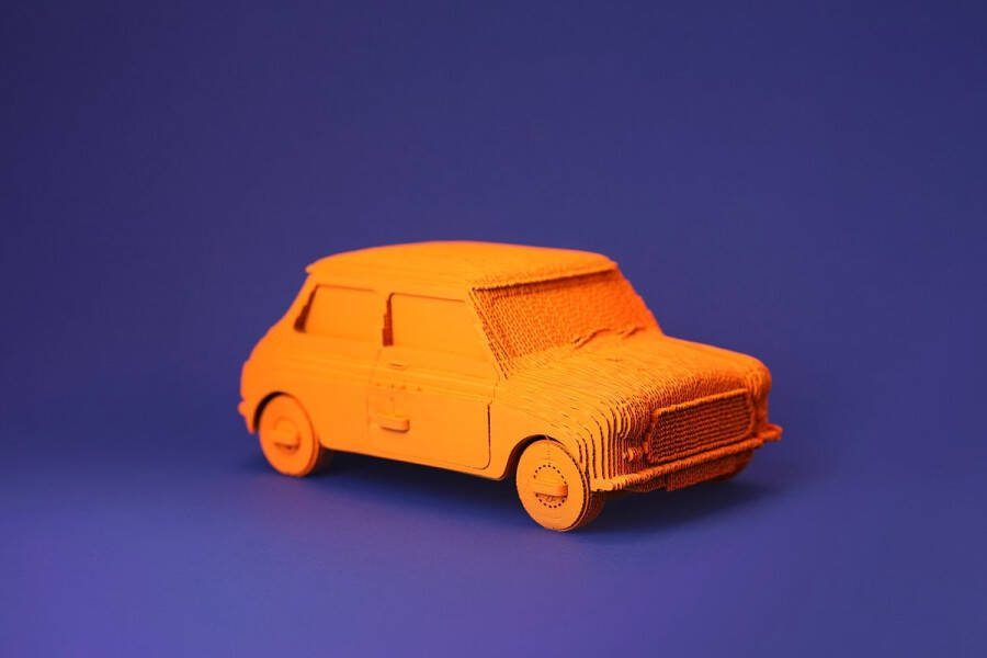 CARTONIC Mini Cooper- 3D Puzzel-Speelgoed- Puzzel-DIY- Creatief- Karton- Kinderen en volwassen- 3D- puzzel