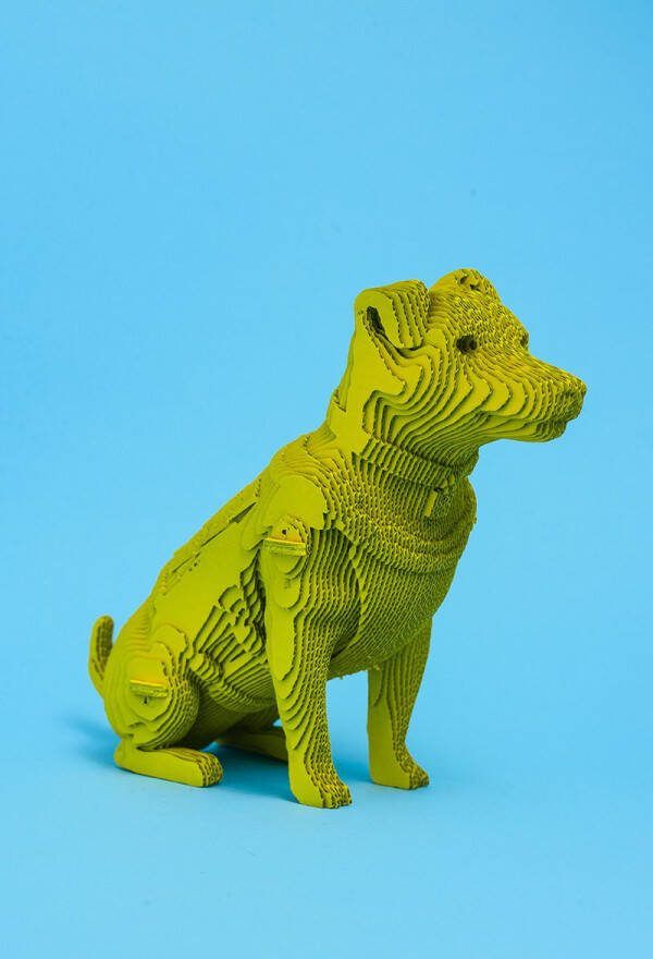 CARTONIC Patron The Dog- 3D Puzzel-Speelgoed- Puzzel-DIY- Creatief- Karton- Kinderen en volwassen- 3D- puzzel