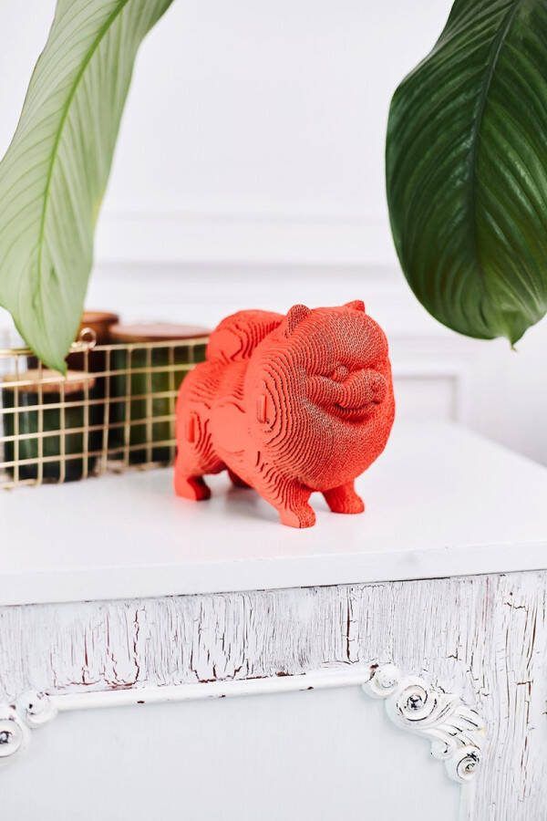 CARTONIC Pomeranian Spitz- 3D Puzzel-Speelgoed- Puzzel-DIY- Creatief- Karton- Kinderen en volwassen- 3D- puzzel