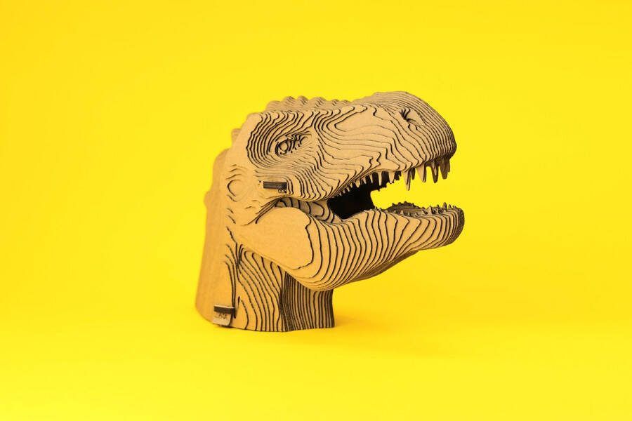 CARTONIC T-Rex- 3D Puzzel-Speelgoed- Puzzel-DIY- Creatief- Karton- Kinderen en volwassen- 3D- puzzel