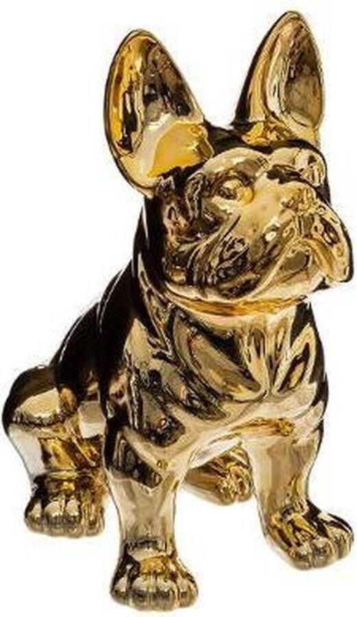CASA DI ELTURO Beeld Bulldog Goud – H22 cm