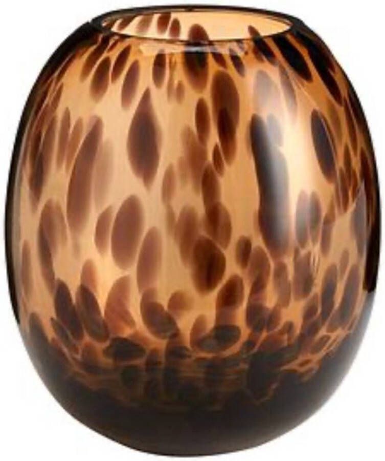 CASA DI ELTURO Deco Vaas Panter – Cheetah Amber – H26 cm