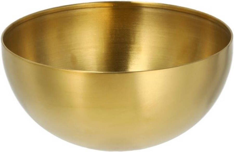 CASA DI ELTURO Serveer Kom Bowl Metaal Goud Medium Ø 15 x H7 cm