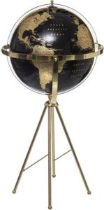 CASA DI ELTURO Staande Wereldbol op Statief – Zwart Goud – XL 60 cm