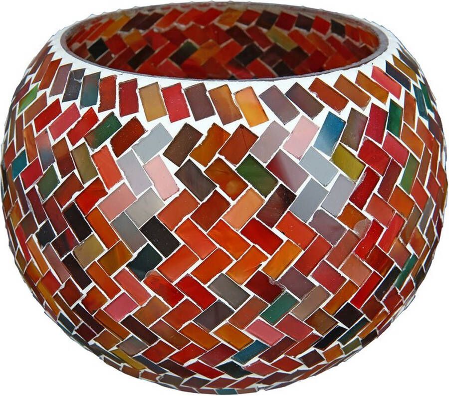 CASABLANCA Glas Windlicht Mosaik 13 cm