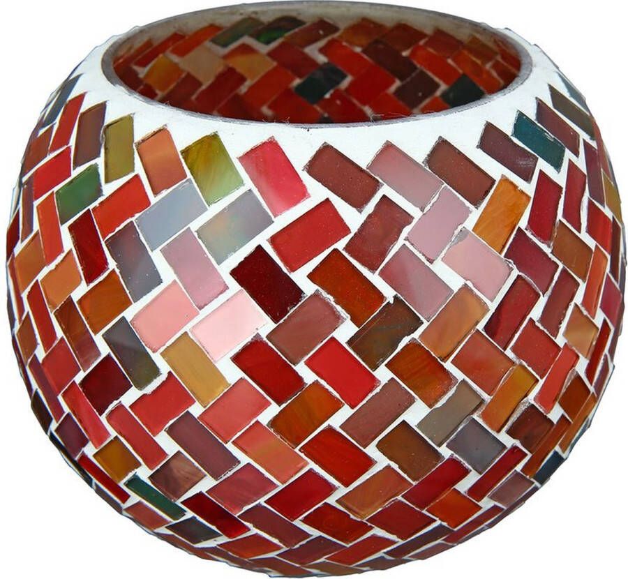 CASABLANCA Glas Windlicht Mozaiek multicolor Gilde handwerk