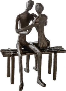 CASABLANCA Gilde handwerk Sculptuur Beeld- Staal De Liefdes bank Zwart