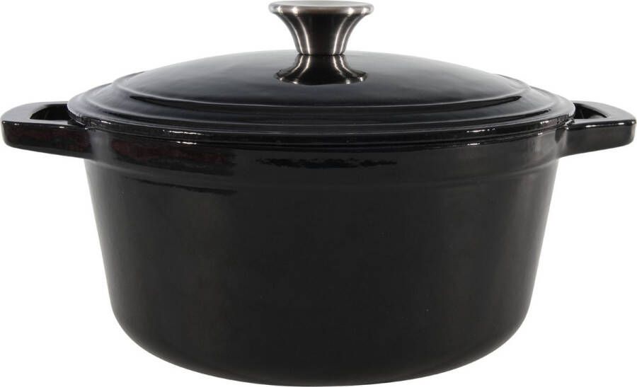 Cookinglife Cast Iron Braadpan Cast Iron Gietijzer Zwart ø 21 cm 3.5 liter