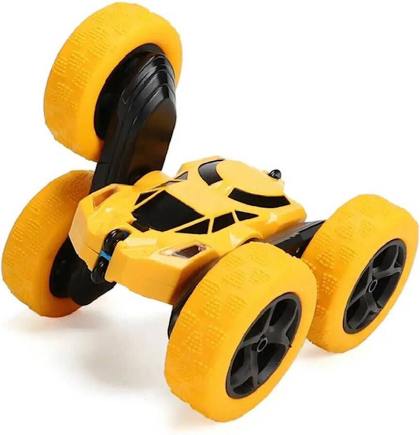 Casamix Stunt auto met remote control -360 rotatie- Bestuurbare Auto Speelgoed Stuntauto voor Binnen of Buiten Geel incl. accu