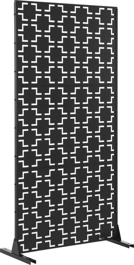 Casa.pro Kamerscherm Basciano tuinscherm 180x90x40 cm zwart