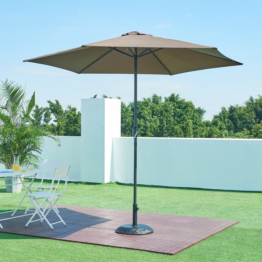 Casa.pro Parasolvoet Bisegna parasolhouder beton rond Ø50x7 cm zwart