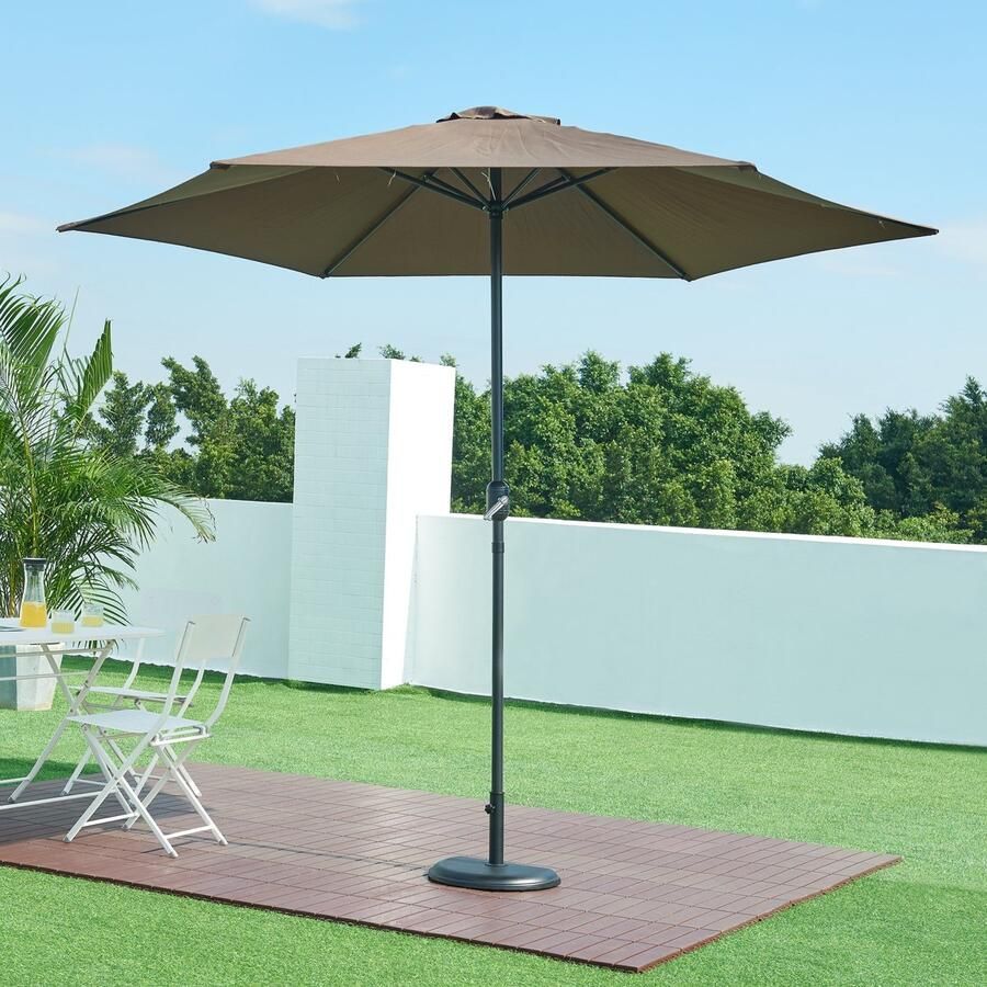 Casa.pro Parasolvoet Bisenti parasolhouder beton halfrond 45x29x4 5 cm zwart