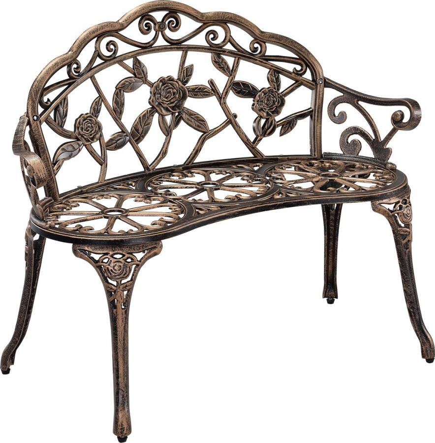 Casa.pro Tuinbank tweezitsbank gietijzer 100x54x80 cm bronzen