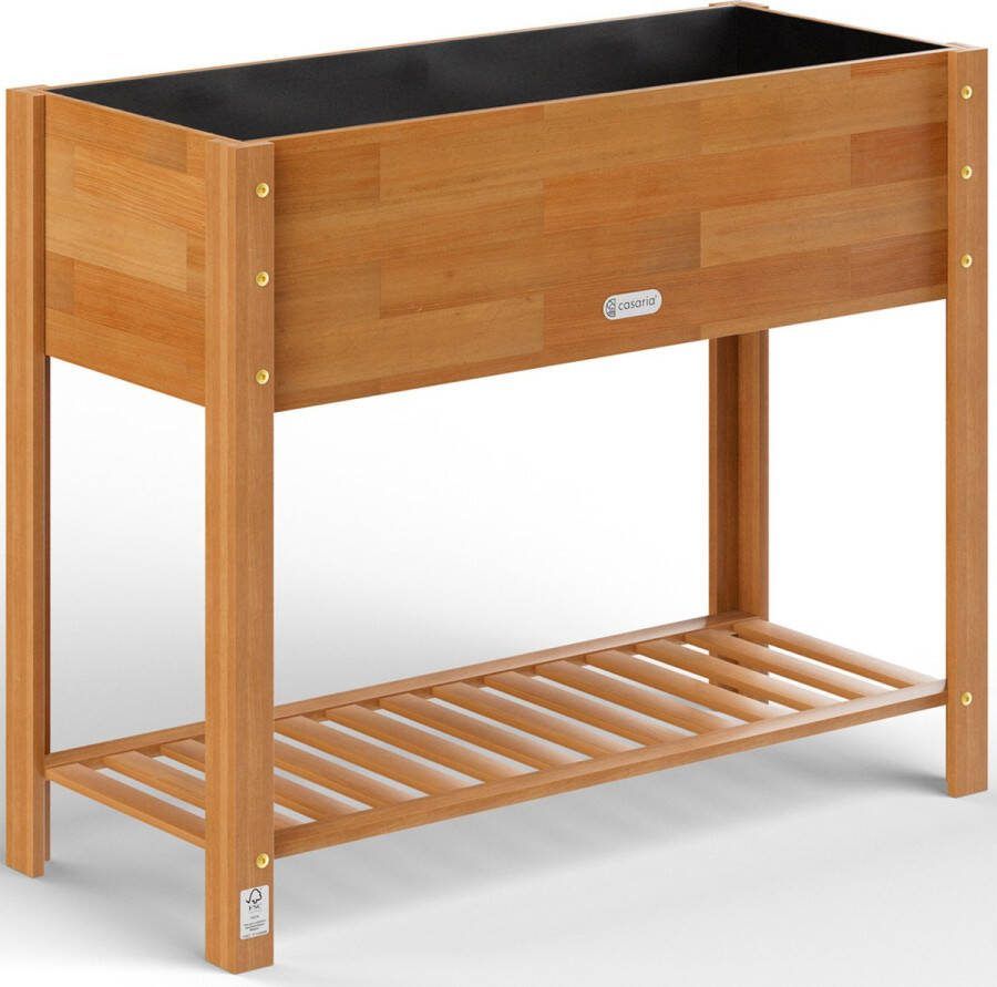 Casaria Moestuinbak 2 Etages 100x40x84cm Acaciahout Bruin