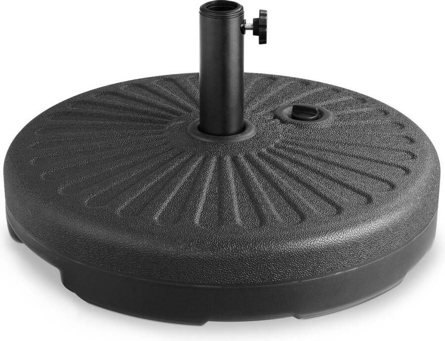 Casaria Parasolstandaard tot 28 kg Vulbaar Kunststof – Zwart
