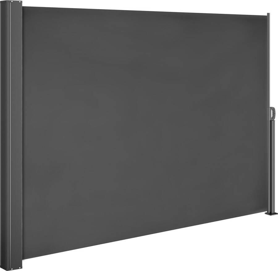 Casaria Wind Tuinscherm Nosara 160x300cm Uitschuifbaar – Antraciet
