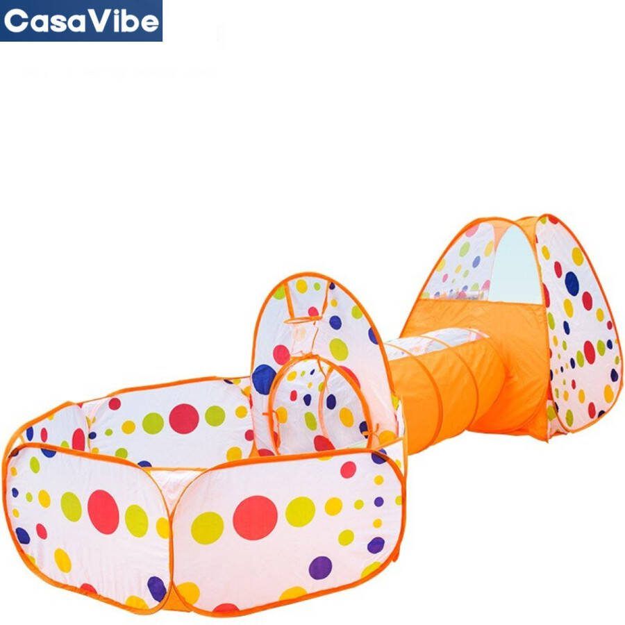 CasaVibe Speeltunnel Kruiptunnel tent kinderen speeltent Kindertent