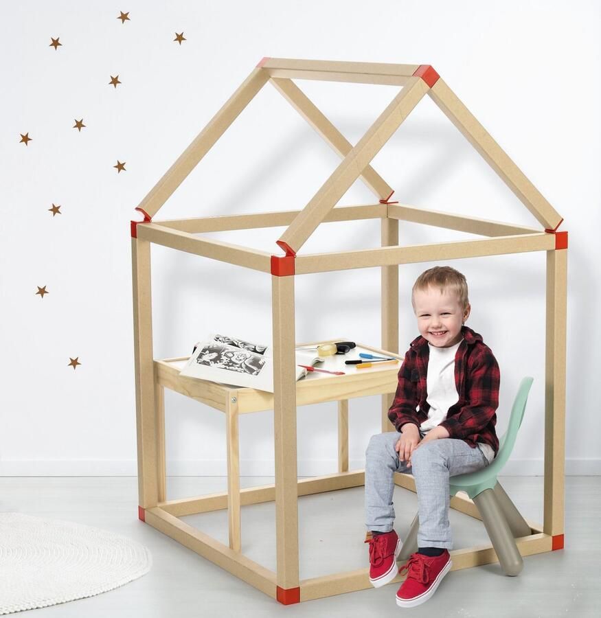 CASETTA Capi-education Speeltent Speelhuisje binnen Speelhuis karton Sterk en duurzaam karton