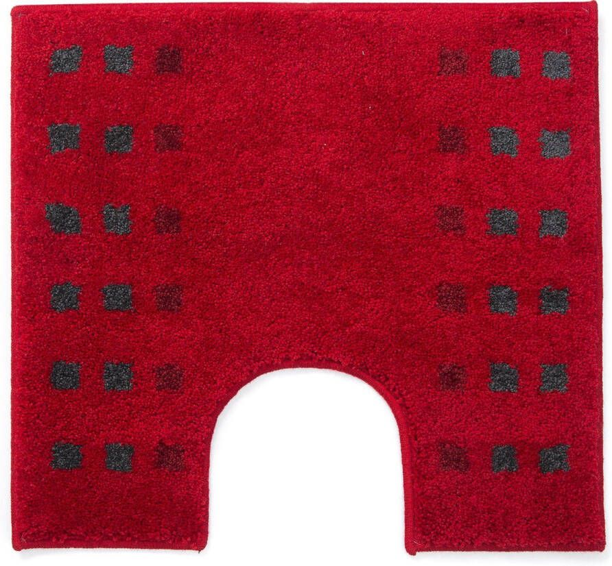 Casilin Brica Antislip WC mat- Toilet mat met uitsparing Rood 60 x 55 cm