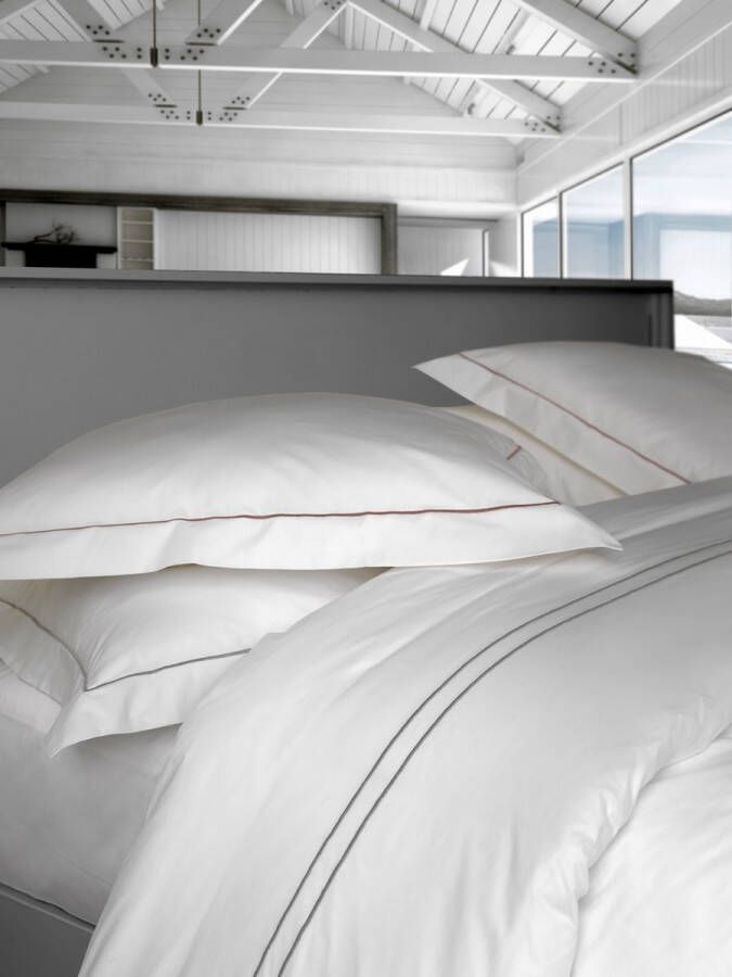Casilin Luxe Dekbedovertrek Hotel Kwaliteit Katoen Perkaal Dylan Groene bies tweepersoons lits jumeaux 240 x 220cm