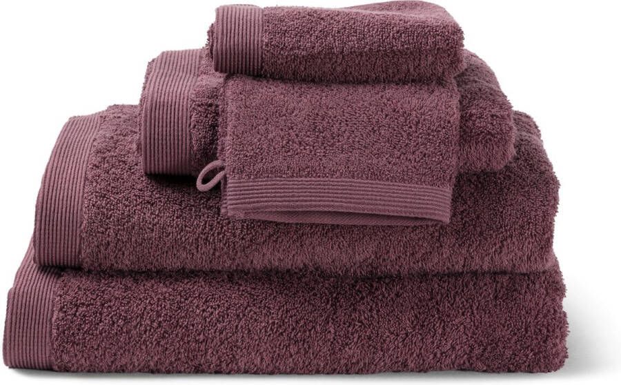 Casilin Handdoeken Set 2 douchelakens (70x140cm) + 1 handdoek (50 x 100cm) + 2 washandjes Figue Paars