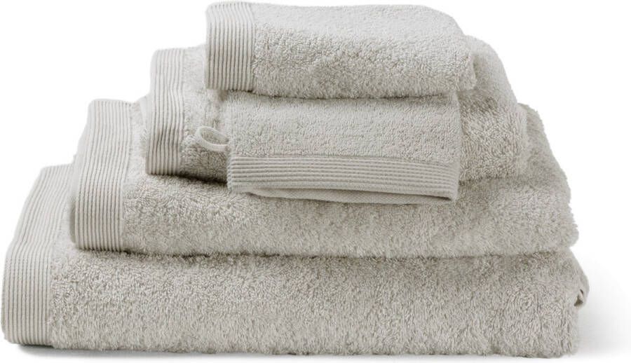 Casilin Handdoeken Set 2 douchelakens (70x140cm) + 1 handdoek (50 x 100cm) + 2 washandjes Lichtgrijs