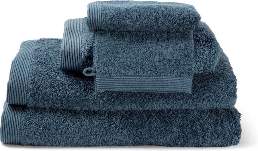 Casilin Handdoeken Set 2 douchelakens (70x140cm) + 1 handdoek (50 x 100cm) + 2 washandjes Ocean Blauw